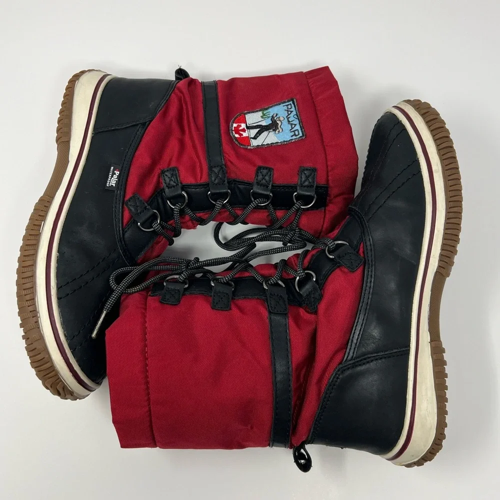 Pajar red and black snow boots